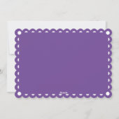 Paarse liefde Vrede Vrede papel picado Kerstmis Feestdagenkaart (Achterkant)