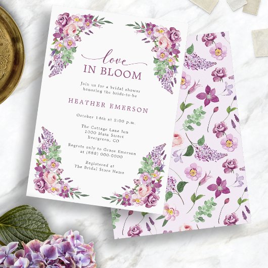 Paarse Liefde Vrijgezellenfeest Kaart