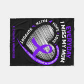 Paarse liefdevolle herinnering moeder mis mijn moe fleece deken (Voorkant (Horizontaal))