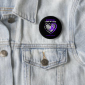 Paarse liefdevolle herinnering moeder mis mijn moe ronde button 5,7 cm (In situ)