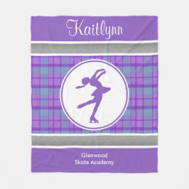 Paarse liefhebberij met schouderklopje fleece deken