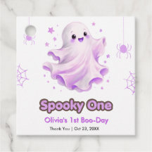 Paarse Lieve Geest SpokyOne Halloween 1e Verjaarda