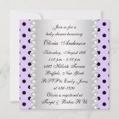 Paarse Lieveheersbeestje Baby Shower Kaart (Achterkant)