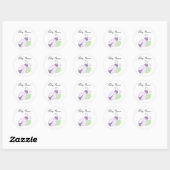 Paarse Lieveheersbeestje Baby Shower Ronde Sticker (Vel)