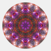 Paarse Light Mandala Sticker (Voorkant)