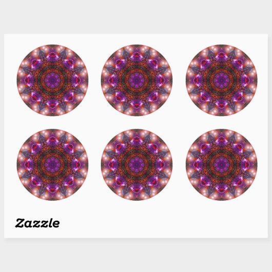 Paarse Light Mandala Sticker (Vel)