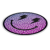 Paarse Lightning Bolt Eyes Smile Snijplank (Hoek)