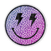 Paarse Lightning Bolt Eyes Smile Snijplank (Voorkant)