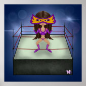 Paarse Lightning brunette luchadora worstelaar Poster (Voorkant)