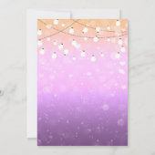 Paarse Lights Sparkle Sweet 16 Uitnodigingen voor (Achterkant)