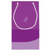 Paarse lijn en golven klein cadeauzakje (Achterkant)