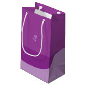 Paarse lijn en golven klein cadeauzakje (Achterkant Gekanteld)
