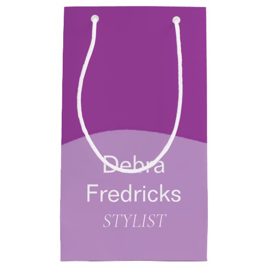 Paarse lijn en golven klein cadeauzakje (Voorkant)