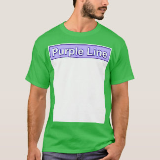 Paarse lijn t-shirt