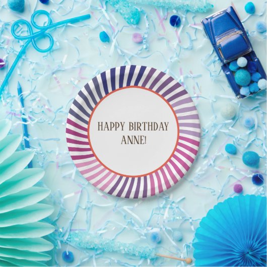 Paarse lijnen, Hippie, Douane, Document Borden Papieren Bordje (Feest)