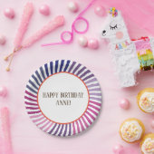 Paarse lijnen, Hippie, Douane, Document Borden Papieren Bordje (Feest)