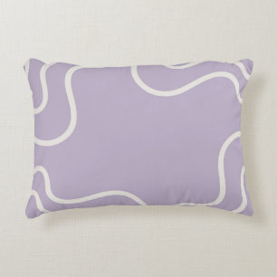 Paarse lijnen Vloeibare draai Groovy Stripe Patter Accent Kussen