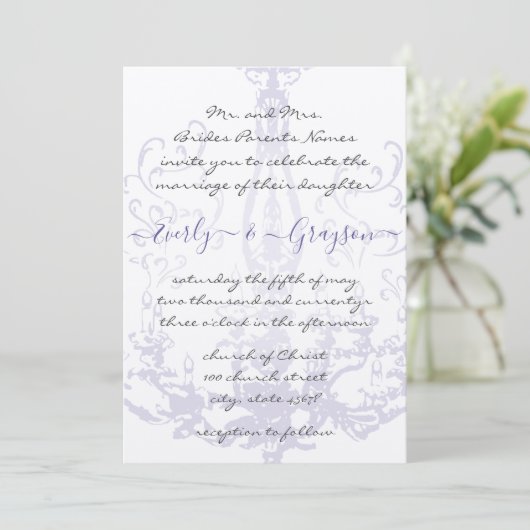 Paarse Lila  Antiek handelaarster I Kaart (Staand voorkant)