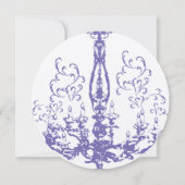 Paarse Lila  Antiek handelaarster Wedding Kaart (Achterkant)