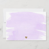 Paarse Lila aquarel Moederdag Brunch Kaart (Achterkant)