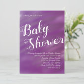 Paarse & Lila Baby shower Co-Ed Genderneutraal Kaart (Staand voorkant)