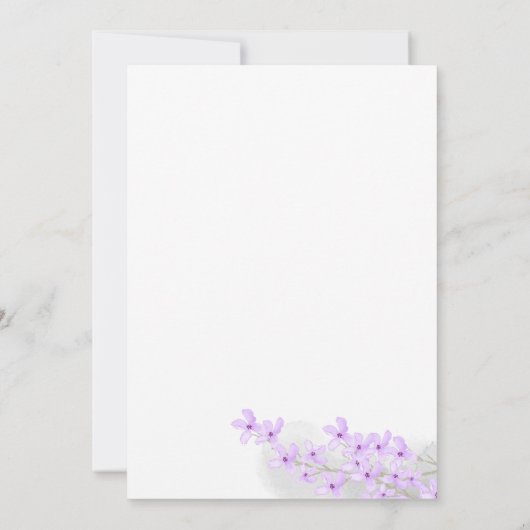 Paarse Lila berg bruiloft Kaart (Achterkant)