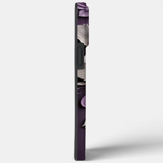 Paarse Lila bloemen 3D Case-Mate iPhone Case (Achterkant / Rechts)