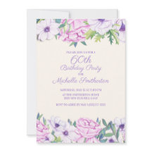 Paarse Lila bloemen 60e verjaardag