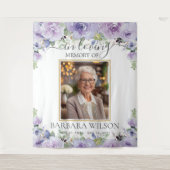 Paarse Lila Bloemen Afbeelding Foto Begrafenismonu Wandkleed (Voorkant)
