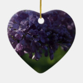 Paarse Lila bloemen bruiloft Keramisch Ornament (Achterkant)