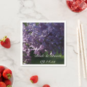 Paarse Lila bloemen bruiloft Servetten (Insitu)