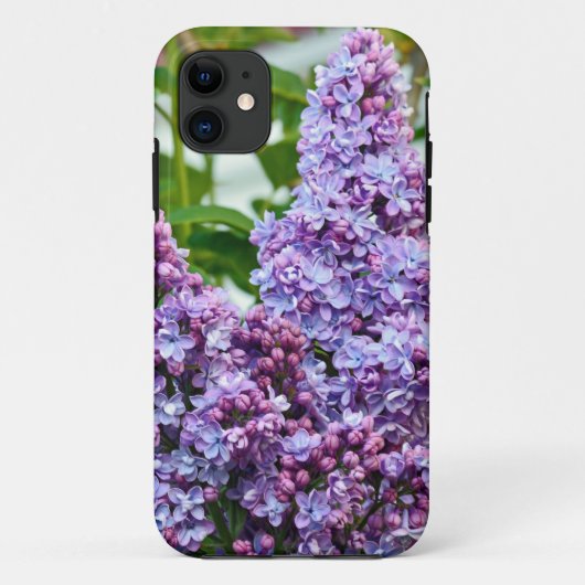 Paarse lila bloemen Case-Mate iPhone case (Achterkant)