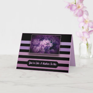 Paarse Lila bloemen en strips Kaart