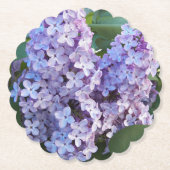 Paarse Lila bloemen Kartonnen Onderzetters (Voorkant)