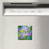 Paarse Lila bloemen Magneet (Insitu (Vaatwasser))