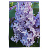 Paarse Lila bloemen Medium Cadeauzakje (Achterkant)