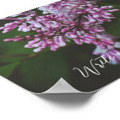 Paarse lila bloemen na regen poster (Hoek)