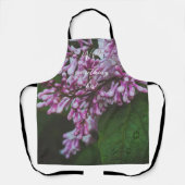 Paarse lila bloemen na regen schort (Voorkant)