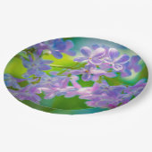 Paarse Lila bloemen Papieren Bordje (Gekanteld)