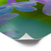 Paarse Lila bloemen Perfect Poster (Hoek)