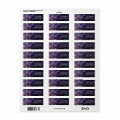 Paarse Lila bloemen retouradres Etiket (Full Sheet)