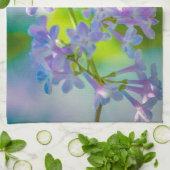 Paarse Lila bloemen Theedoek (Gevouwen)