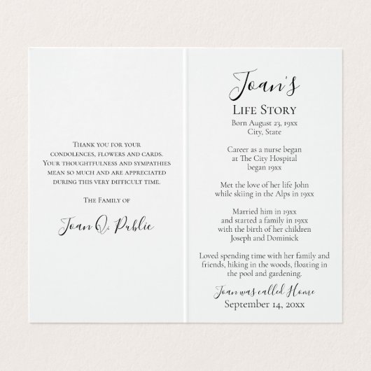 Paarse Lila bloemen Waterverf Begrafenisgebed Visitekaartje (Binnenkant ongevouwen)