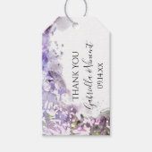 Paarse Lila bloemen Waterverf bruiloft gunst Label Cadeaulabel (Voorkant)