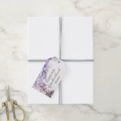 Paarse Lila bloemen Waterverf bruiloft gunst Label Cadeaulabel (Met Touw)
