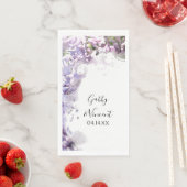 Paarse Lila bloemen Waterverf bruiloft Servet (Insitu)