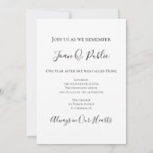 Paarse Lila bloemen Waterverf Dood Jubileum Kaart (Achterkant)