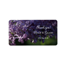 Paarse Lila bloemen Weddenschap Etiket