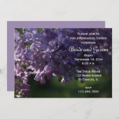 Paarse Lila bloemen Weddenschap Kaart (Voorkant / Achterkant)