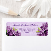  Paarse Lila Bloesems Bruiloft Label (Insitu)